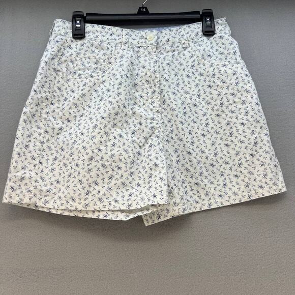 Tommy Hilfiger Pants - Tommy Hilfiger Women's Shorts Size 10 White & Blue Floral Print